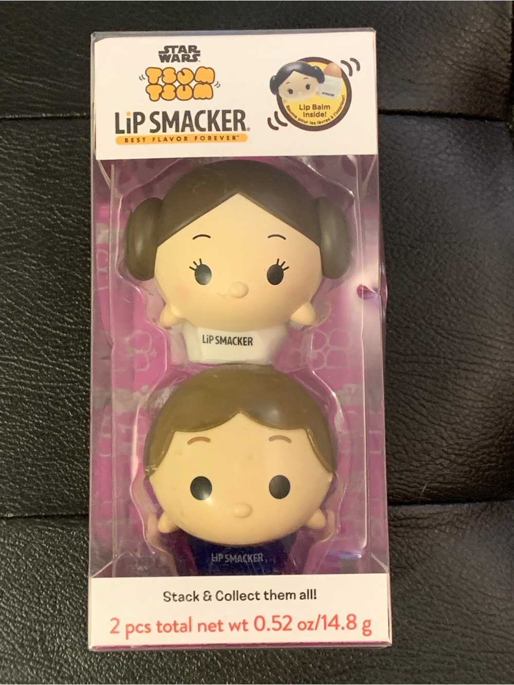 Disney Lip Smacker Star Wars Tsum Tsum Princess Leia & Han Solo Lip Balms - Pink